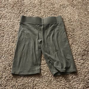 green activewear shorts to workout in from forever 21